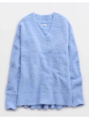 Aerie Teddy Boucle Sweater V Neck  XXL  NWT